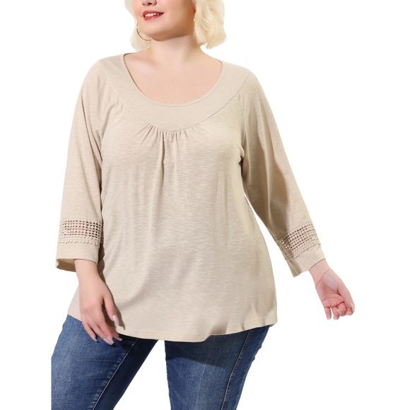 NWT- Agnes Orinda Kimono Long Sleeved Casual Blouse Plus Size: 2X - Picture 1 of 7